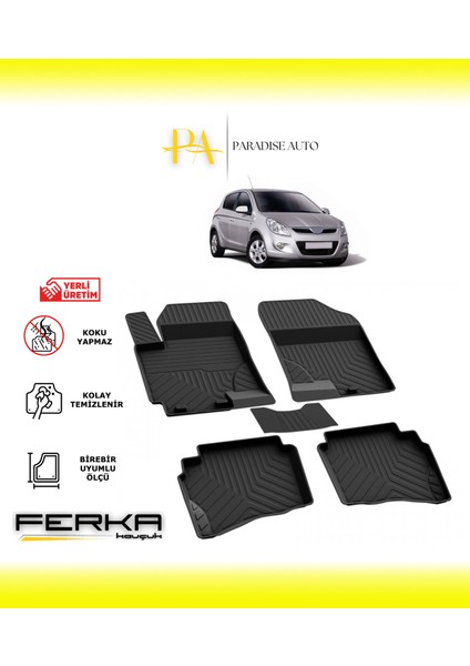 Hyundai I20 1 2009-2014 4d Havuzlu Paspas