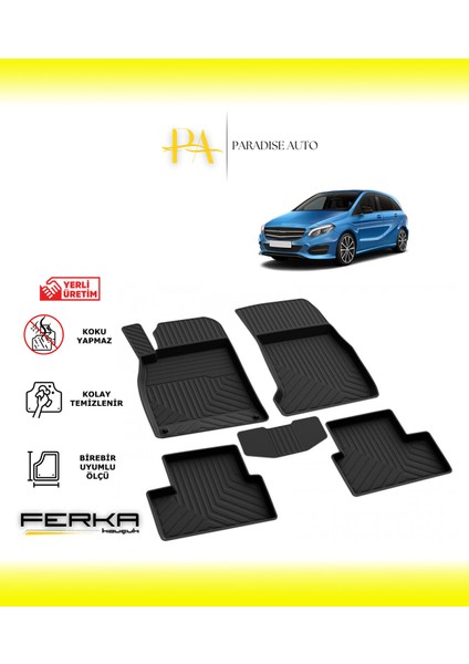 Mercedes B Serisi W246 2013-2018 4d Havuzlu Paspas