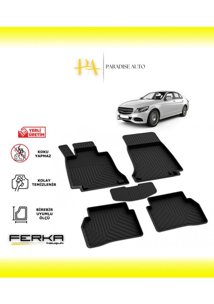 Mercedes C Serisi W205 2015-2021 4d Havuzlu Paspas