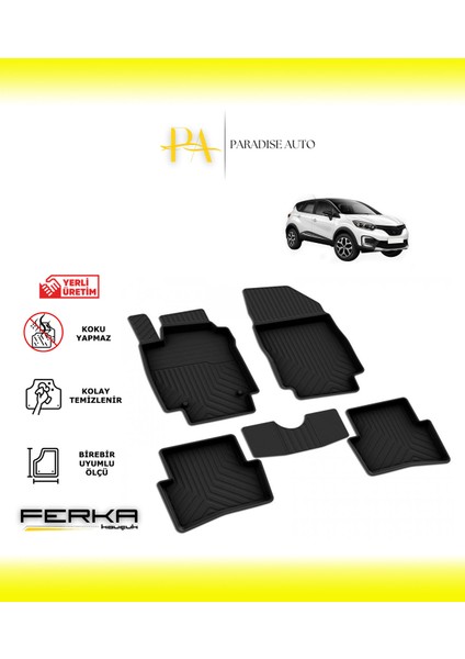 Renault Captur 1 2012-2019 4d Havuzlu Paspas