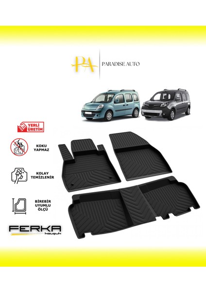 Renault Kangoo 2008 ve Üstü 4d Havuzlu Paspas