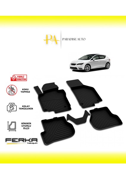 Seat Leon 3 2013-2020 4d Havuzlu Paspas