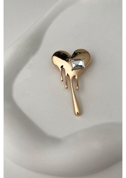 Akışkan Kalp Broş (En:3 cm Boy:5 cm)