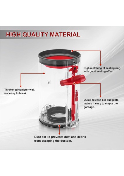 Dyson V11 V15 SV14 SV15 SV22 Elektrikli Süpürge Teneke Kutu Kutusu Için Toz Kutusu (Yurt Dışından)