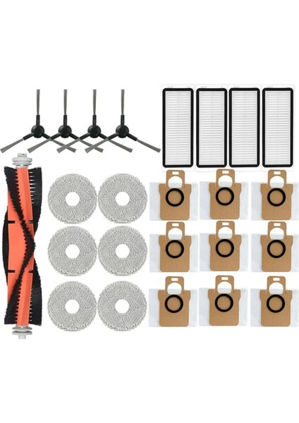 Dreame Bot L30 Ultra Ana Yan Fırça Filtre Toz Torbası-A Için 24 Adet (Yurt Dışından)