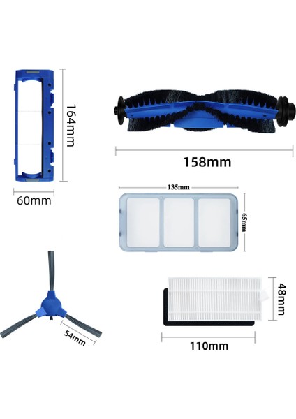 Eufy Robovac 11S, 25C, 30 Ana Yan Fırça Kapağı Hepa Filtre (Yurt Dışından) fırsatları