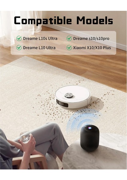 Dreame L10S Ultra, L10 Ultra Ana Yan Fırça Hepa Filtre Paspas Bezi (Yurt Dışından)