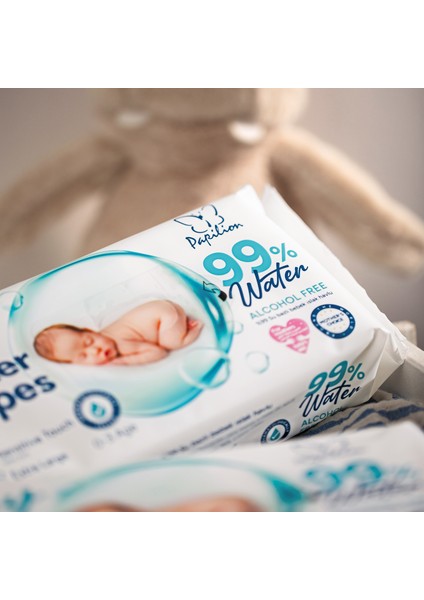 Baby Water Wipes %99 Saf Su İçeren Bebek Islak Havlu 50'li