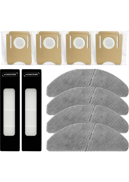 Midea S8, S8+ Ana Yan Fırça Hepa Filtre Paspas Pedi Toz Torbaları (Yurt Dışından)