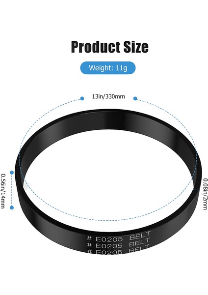 Eureka Powerspeed Parçası Için 4'lü Yedek E0205 Vakum Kayışı (Yurt Dışından) indirimleri