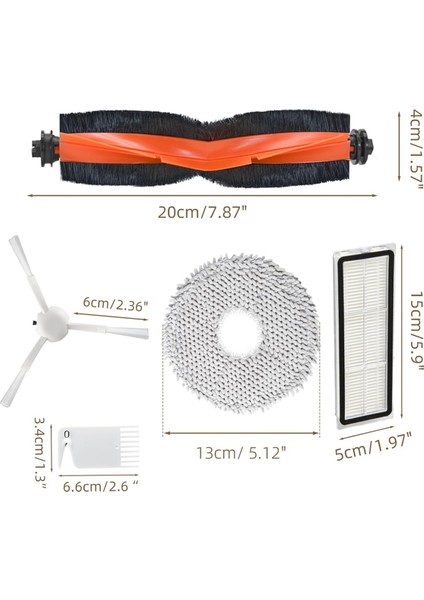 Dreame Xiaomi Elektrikli Süpürge Robot Fırçaları Paspas Pedleri HEPA Filtreleri için (Yurt Dışından) fırsatları