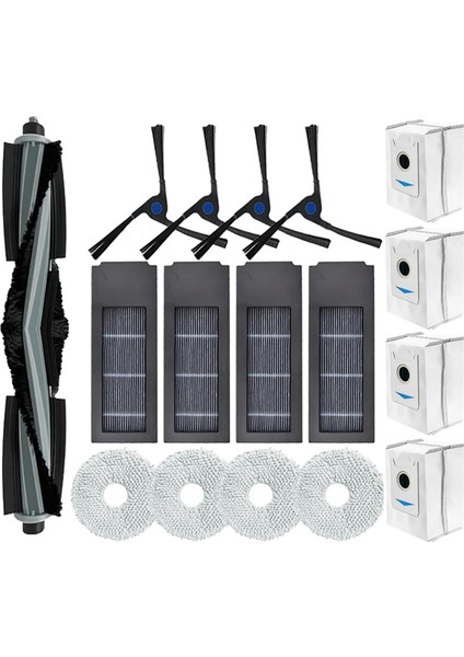 Ecovacs Deebot X2, X2 Pro, X2 Omni Yan Fırçalı Filtre Paspas Bezleri (Yurt Dışından)