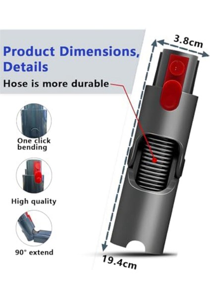 Dyson V15 V11 V10 V8 V7 Için Adaptör Dyson Için Düşük Erişim Adaptörü (Yurt Dışından)