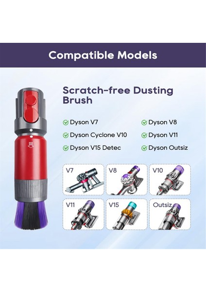 Dyson Elektrikli Süpürge Tetik Kilidi Çizilmez Toz Fırçası (Yurt Dışından) fiyatları