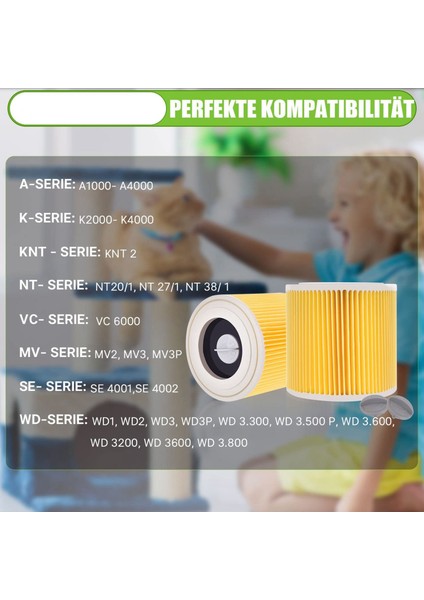 Karcher Wd3 Premium Wd2 Wd3 WD3P Wd3 Mv2 Mv3 Için Kartuş Filtre (Yurt Dışından) indirimleri