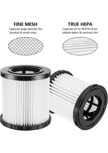 DCV580 DCV581H DCV5801H Islak, Kuru Vakum Için 2pcs Hepa Filtre (Yurt Dışından)