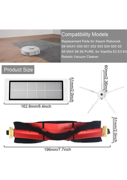 Xiaomi Roborock Elektrikli Süpürge Ana Yan Fırça Hepa Filtresi (Yurt Dışından) indirimleri