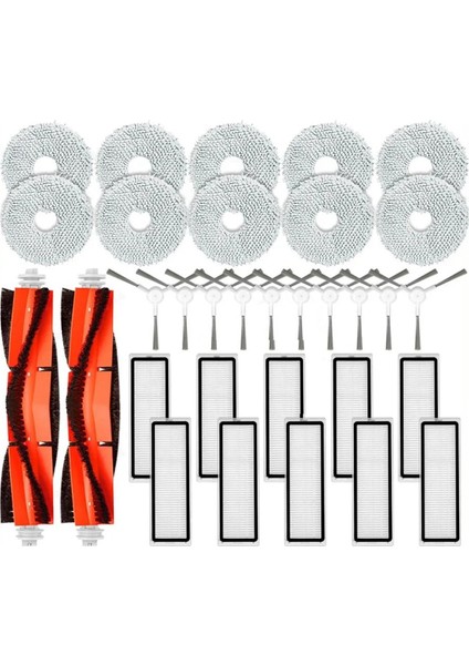 Yedek Parça Aksesuar Ana Yan Fırça Hepa Filtre Mop Bez Bezi (Yurt Dışından)