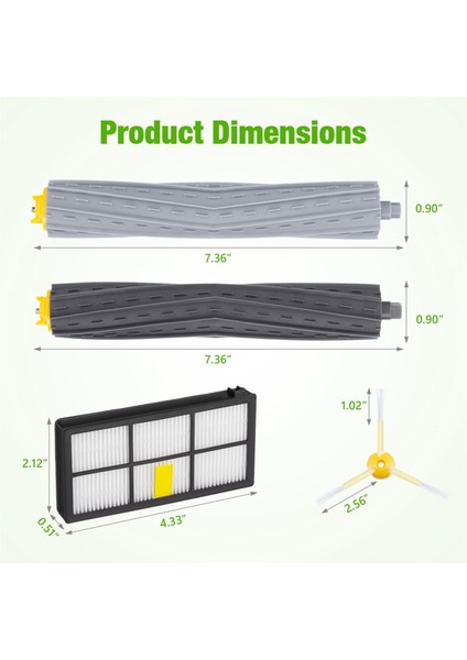 Irobot Roomba 800 900 Serisi 960 980 Için Roomba Parçaları Filtre Fırçalar (Yurt Dışından) indirimleri
