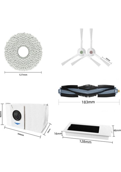 Ecovacs Robotlu Süpürge Fırçası Hepa Filtre Paspas Pedleri Toz Torbaları (Yurt Dışından) fiyatları