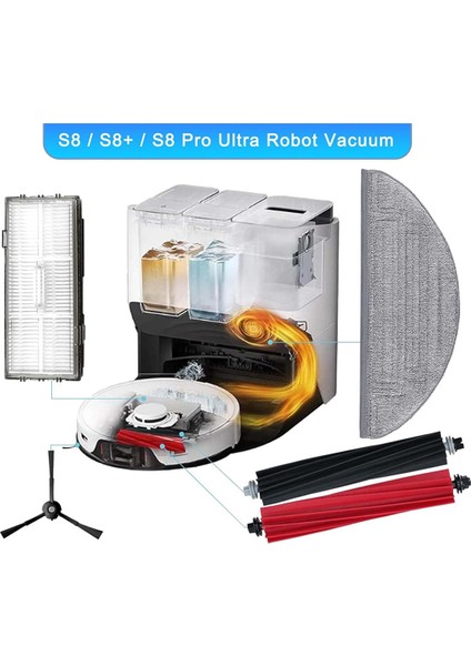Roborock S8 Pro Ultra Ana Fırça Rag Hepa Filtresi Için Aksesuar Kiti (Yurt Dışından) fırsatları
