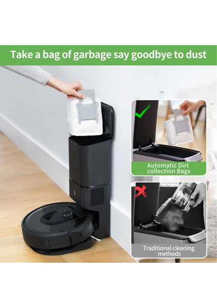 Irobot Roomba I7, I7+ I7 Plus, I3 Plus, I6 Plus Için Elektrikli Süpürge Torbaları (Yurt Dışından) modelleri