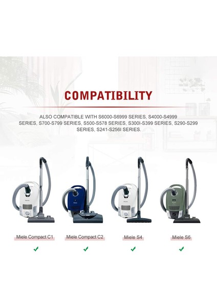 Miele Fjm Airclean 3D Efficiency Toz Torbası Için Yedek Vakum Torbaları (Yurt Dışından)