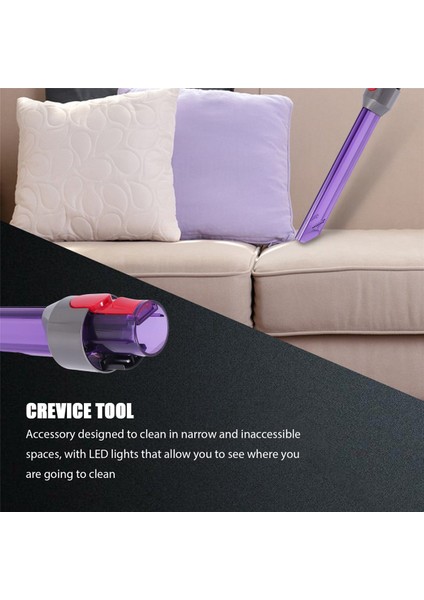 Dyson Için LED Işıklı Hızlı Çıkarılabilen Aralık Temizleme Başlığı Fırçası (Yurt Dışından)