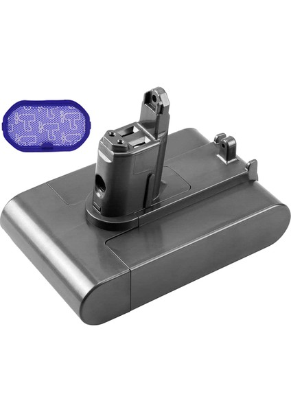 22 2V DC34 Li-Ion Vakum Pil Adaptörünü + Filtreyi Değiştirin (Yurt Dışından)