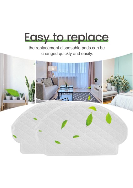 Ecovacs Deebot Ozmo N7 ile Uyumlu 50 Paket Tek Kullanımlık Paspas Pedleri (Yurt Dışından)