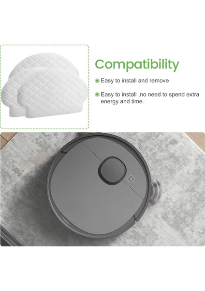 Ecovacs Deebot Ozmo N7 ile Uyumlu 50 Paket Tek Kullanımlık Paspas Pedleri (Yurt Dışından)