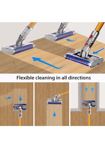 Dyson V15 Için Çift Makaralı Kafa Hızlı Çıkarılan Elektrikli Zemin Başlığı (Yurt Dışından)