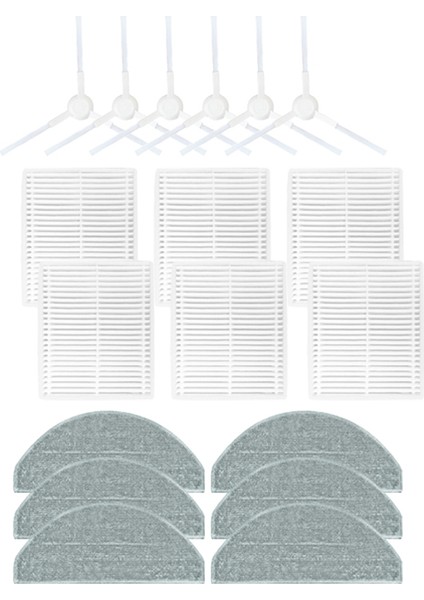 Xiaomi Robot Vakum E10 E12 B112 Yan Fırça Hepa Filtre Paspas Bezi (Yurt Dışından)