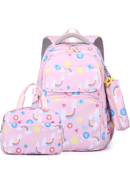 Kız Hafif Omurga Çocuk Sırt Çantası/ilköğretim Okulu Hafif Okul Çantası/ortaokul Büyük Hacimli Sırt Çantası, Üç Parça Seti Y292 (Yurt Dışından)