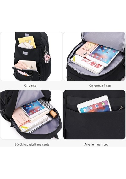 Kız Ortaokul Okul Çantası/lise Öğrencisi Büyük Kapasiteli Sırt Çantası/üniversite Öğrencisi Hafif Sırt Çantası Y262 (Yurt Dışından) fırsatları