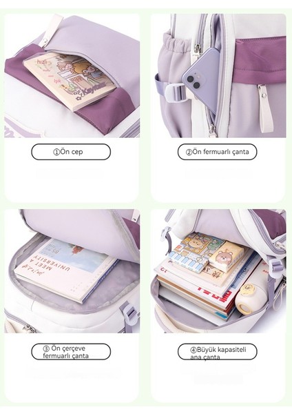 Kız Ortaokul Okul Çantası/lise Öğrencisi Büyük Kapasiteli Sırt Çantası/üniversite Öğrencisi Hafif Sırt Çantası Y268 (Yurt Dışından) modelleri