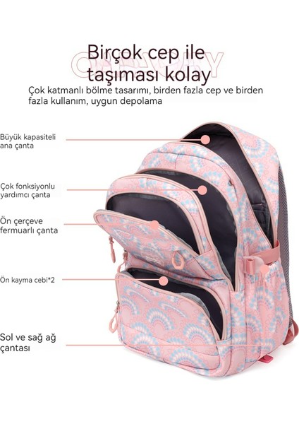 Kız Ortaokul Okul Çantası/lise Öğrencisi Büyük Kapasiteli Sırt Çantası/üniversite Öğrencisi Hafif Sırt Çantası Y267 (Yurt Dışından) fiyatları