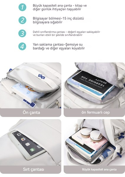 Kız Ortaokul Okul Çantası/lise Öğrencisi Büyük Kapasiteli Sırt Çantası/üniversite Öğrencisi Hafif Sırt Çantası Y263 (Yurt Dışından) modelleri