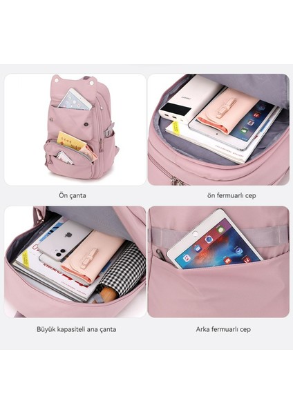 Kız Ortaokul Okul Çantası/lise Öğrencisi Büyük Kapasiteli Sırt Çantası/üniversite Öğrencisi Hafif Sırt Çantası Y261 (Yurt Dışından) fırsatları