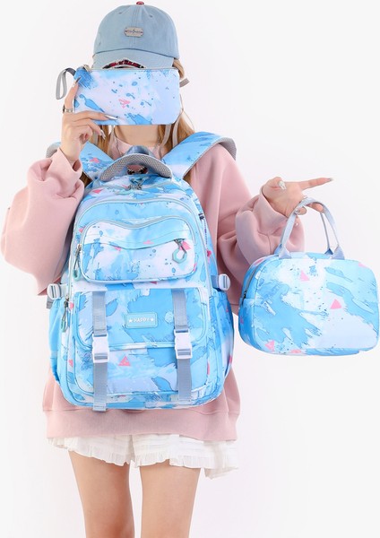 Kız Ortaokul Okul Çantası/lise Öğrencisi Büyük Kapasiteli Sırt Çantası/üniversite Öğrencisi Hafif Sırt Çantası ,üçlü Takım Y278 (Yurt Dışından) fiyatları