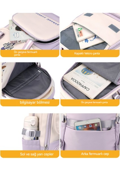 Kız Ortaokul Okul Çantası/lise Öğrencisi Büyük Kapasiteli Sırt Çantası/üniversite Öğrencisi Hafif Sırt Çantası Y265 (Yurt Dışından) fiyatları
