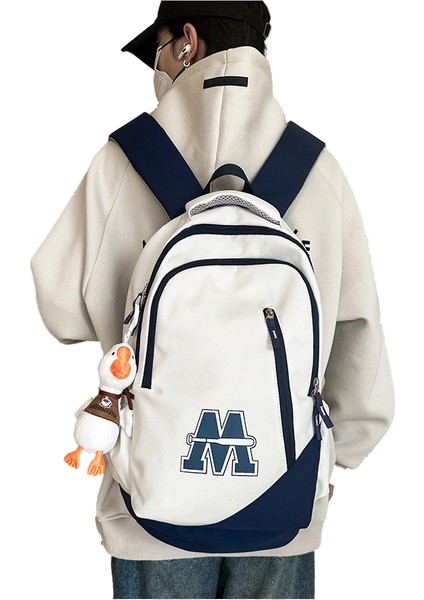 Moda Öğrenci Sırt Çantası Ortaokul Öğrenci Büyük Kapasiteli Sırt Çantası Kore Versiyonu Basit Lise Üniversite Öğrencisi Omuz Çantası Y311 (Yurt Dışından) indirimleri