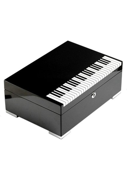 Lubinski Italy Humidor Puro Kutusu Piano Parlak Siyah 70's