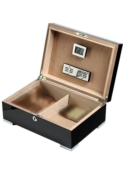 Lubinski Italy Humidor Puro Kutusu Piano Parlak Siyah 70's