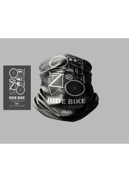 Bisiklet Tasarımlı Motorcu Çok Amaçlı Outdoor Boyunluk Unisex Bandana