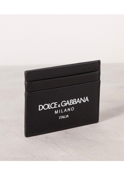 Logo-Print Leather Card Holder