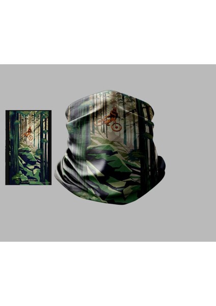 Bisiklet Tasarımlı Motorcu Çok Amaçlı Outdoor Boyunluk Unisex Bandana