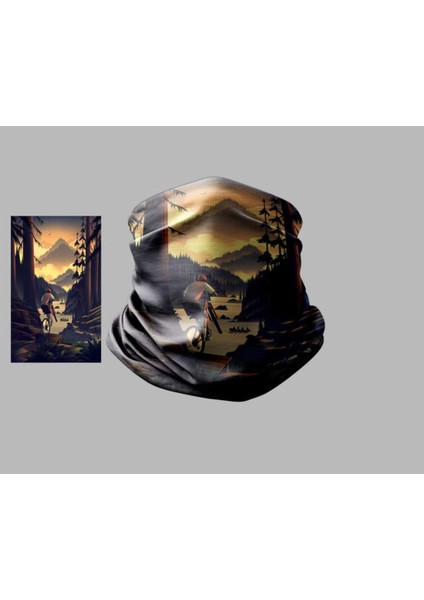 Bisiklet Tasarımlı Motorcu Çok Amaçlı Outdoor Boyunluk Unisex Bandana