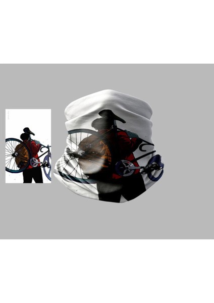 Bisiklet Tasarımlı Motorcu Çok Amaçlı Outdoor Boyunluk Unisex Bandana