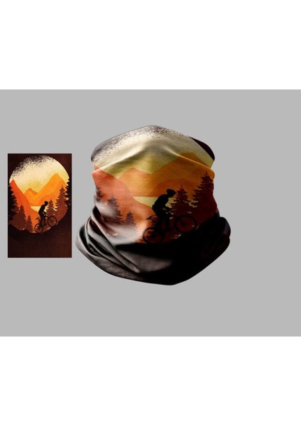 Bisiklet Tasarımlı Motorcu Çok Amaçlı Outdoor Boyunluk Unisex Bandana